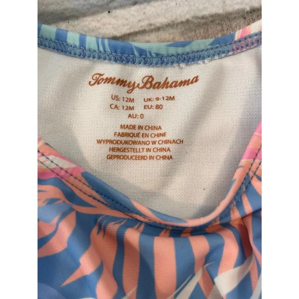 TOMMY BAHAMA Girl’s 2 Piece Tankini Tropical Swim Set / Size: 12 Months
